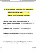 NR565/ NR 565 Advanced Pharmacology Care of the Fundamentals Midterm Exam Review: Week 1 & 2 & 3 & 4 Questions and Verified Answers Chamberlain