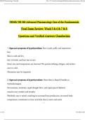 NR565/ NR 565 Advanced Pharmacology Care of the Fundamentals Final Exam Review: Week 5 & 6 & 7 & 8 Questions and Verified Answers Chamberlain