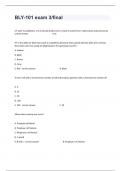 BLY-101 exam 3/final Questions And Correct Verified Answers.