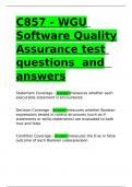 C857 - WGU Software Quality Assurance test questions and answers