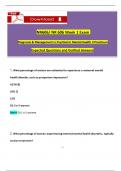 NR606 / NR 606 Week 1 Review Qs & Ans (Latest 2024 / 2025): Diagnosis & Management in Psychiatric Mental Health II Practicum (Verified Answers)