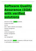 Software Quality Assurance (SQA) test questions and answers