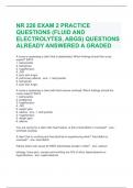 EXAM #1 - NURS 226 QUESTIONS ALREADY ANSWERED A GRADED