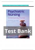 Test bank for Psychiatric Nursing Contemporary Practice 7th Edition by Mary Ann Boyd; Rebecca Luebbert ALL 43 CHAPTERS 9781975161187 |GUIDE A+