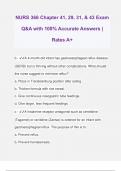 NURS 366 Chapter 41, 29, 31, & 43 Exam Q&A with 100% Accurate Answers | Rates A+