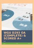 WGU D293 OA (COMPLETE) & SCORED A+