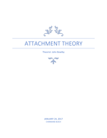 Bowlby - Attachment Theory / Object Relations