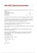 EHS 108CT Hazard Communication Exam Questions And Answers 