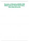 Principles of Marketing BUSML 3380  Midterm Review Study Guide Notes  Ohio State University