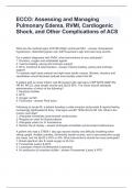 ECCO: Assessing and Managing Pulmonary Edema, RVMI, Cardiogenic Shock, and Other Complications of ACS Questions Graded A+