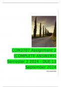 COM3707 Assignment 2 (COMPLETE ANSWERS) Semester 2 2024 - DUE 13 September 2024