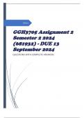 GGH3705 Assignment 2 Semester 2 2024 (681932) - DUE 13 September 2024