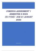  COM2604 Assignment 1 Semester 2 2024 (817738) - DUE 21 August 2024