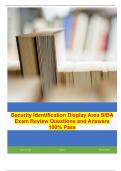 Security Identification Display Area SIDA Exam Review Questions and Answers 100% Pass