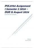 PVL3704 Assignment 1 Semester 2 2024 - DUE 15 August 2024