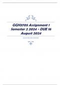 GGH3705 Assignment 1 Semester 2 2024 - DUE 16 August 2024