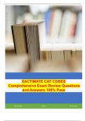 XACTIMATE CAT CODES  Comprehensive Exam Review Questions and Answers 100% Pass