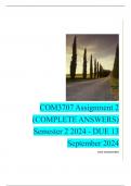 COM3707 Assignment 2 (COMPLETE ANSWERS) Semester 2 2024 - DUE 13 September 2024