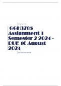 GGH3705 Assignment 1 Semester 2 2024 - DUE 16 August 2024