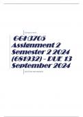 GGH3705 Assignment 2 Semester 2 2024 (681932) - DUE 13 September 2024