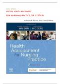 TEST BANK: WILSON: HEALTH ASSESSMENT FOR NURSING PRACTICE, 7th	EDITION  by Susan F Wilson, Jean Foret Giddens