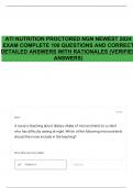 ATI NUTRITION PROCTORED NGN NEWEST 2024 EXAM COMPLETE 100 QUESTIONS AND CORRECT DETAILED ANSWERS WITH RATIONALES (VERIFIED ANSWERS) 