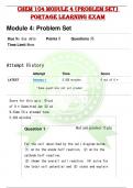 CHEM 104 MODULE 4 (PROBLEM SET)  PORTAGE LEARNING EXAM  Module 4: Problem Set