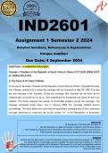 IND2601 Assignment 1 (COMPLETE ANSWERS) Semester 2 2024