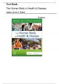 Test Bank-  The Human Body in Health & Disease 8th Edition (  Kevin T. Patton ,2023) ,Perfect Solution|| Latest Edition 