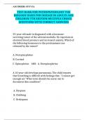 TEST BANK FOR PATHOPHYSIOLOGY THE BIOLOGIC BASIS FOR DISEASE IN ADULTS AND CHILDREN 7TH EDITION MULTIPLE CHOICE QUESTIONS WITH CORRECT ANSWERS