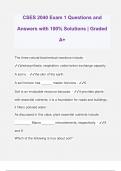 CSES 2040 Exam 1 Questions and Answers with 100% Solutions | Graded A+