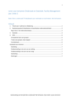 Samenvatting Onderzoek en Statistiek. Facility Management jaar 2 blok 2.