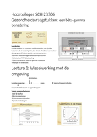 Samenvatting Colleges Gezondheidsvraagstukken, een β-γ-integratie