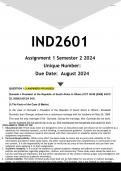  IND2601 Assignment 1 (ANSWERS) Semester 2 2024 - DISTINCTION GUARANTEED