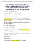 DMV WRITTEN TEST VIETNAMESE ALL  QUESTIONS AND ANSWERS UPDATED /  CALIFORNIA DMV WRITTEN TEST  VIETNAMESE LATEST NEW VERSION