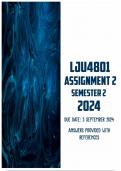 LJU4801 Assignment 2 Semester 2 2024 | Due 3 September 2024