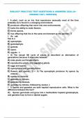 Biology Practice test questions & answers 2024 (A+ GRADED 100% VERIFIED)