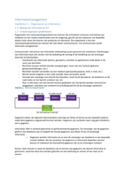 Organisatie en Informatie H1, 4, 5, 6, 7, 8, 9, 10 en 11