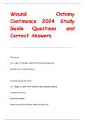 Wound Ostomy  Continence 2024 Study  Guide Questions and  Correct Answers