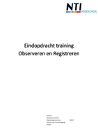 Eindopdracht Observeren Registreren 6786