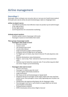 Kernthema 4B - Airline management - Hoorcollege samenvatting