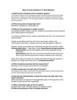 Basic Circulatory and Heart Review Questions