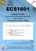 ECS1601 Assignment 2 (COMPLETE ANSWERS) 2024 - DUE 30 July 2024
