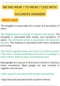 NR 546 WEEK 1 Quiz TO Week 6 Quiz with Accurate answers 2024 Latest