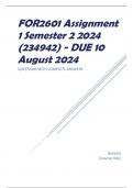 FOR2601 Assignment 1 Semester 2 2024 (234942) - DUE 10 August 2024