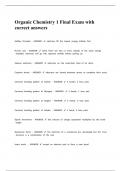 Organic Chemistry 1 Final Exam with correct answers.