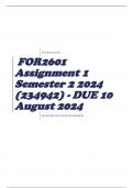 FOR2601 Assignment 1 Semester 2 2024 (234942) - DUE 10 August 2024