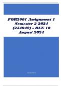 FOR2601 Assignment 1 Semester 2 2024 (234942) - DUE 10 August 2024