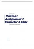 IND2601 Assignment 1 Semester 2 2024