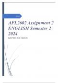  AFL2602 Assignment 2 ENGLISH Semester 2 2024